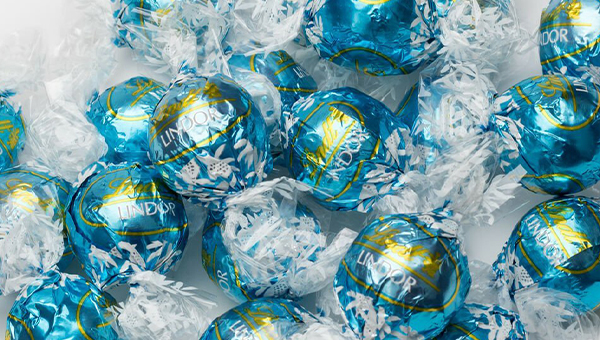 a close up of Lindt chocolates